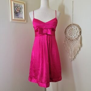 B. Smart | Pink Satin Bow Party Dress